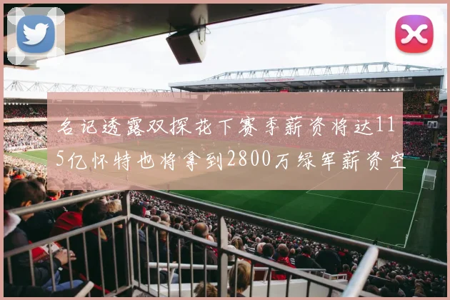 名记透露双探花下赛季薪资将达115亿怀特也将拿到2800万绿军薪资空间依旧紧张